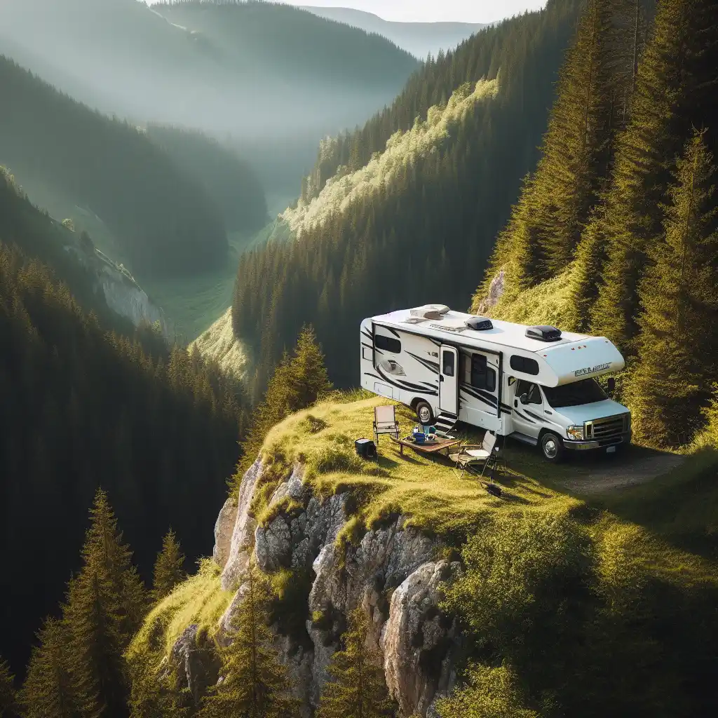 rv on a hill top